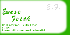 emese feith business card